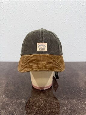 Polo Ralph Lauren POLO COUNTRY OilCloth Wax Corduroy Bill Olive Cap Hat NWT
